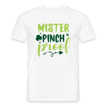 Mister Pinch Proof - St. Patrick's Day - Men's T-Shirt - white - Front - AI Model Male 178 dark (178cm)