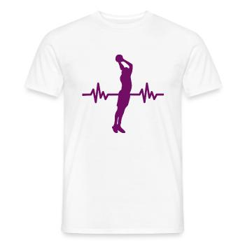 Haertbeat Basketball - USA - Team Sport - Hoops - Männer T-Shirt - Weiß - Vorne - AI Model Male 178 dark (178cm)