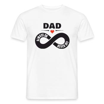 Dad Always On Never Off Papa Shirt Vatertag - Männer T-Shirt - Weiß - Vorne - AI Model Male 178 dark (178cm)