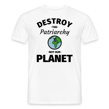 Feminisme Feminist - Destroy Patriarchy - Men's T-Shirt - white - Front - AI Model Male 178 dark (178cm)
