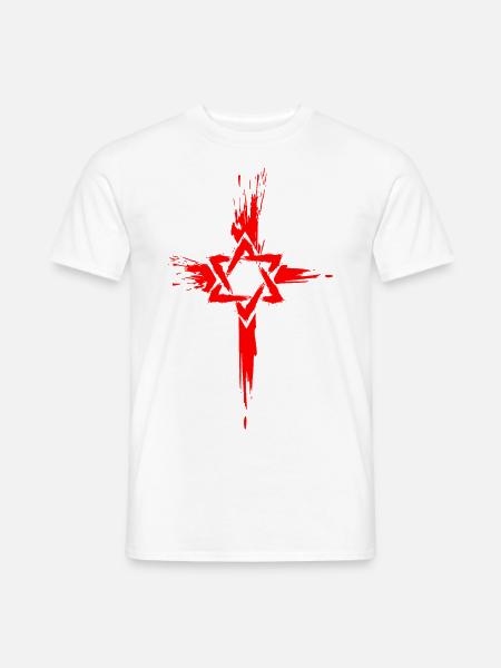 Messianische Juden Judenchristen Davidstern Kreuz - Männer T-Shirt - Weiß