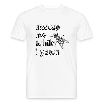 Excuse me when I yawn funny sayings - Men's T-Shirt - white - Front - AI Model Male 178 dark (178cm)