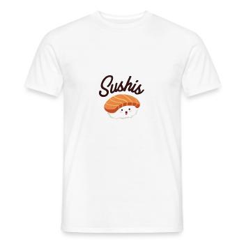sushi lover - Men's T-Shirt - white - Front - AI Model Male 178 dark (178cm)
