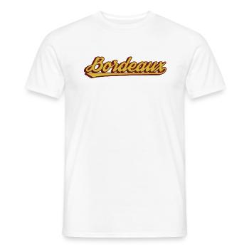 Retro Bordeaux France - T-shirt homme - blanc - Devant - AI Model Male 178 dark (178cm)