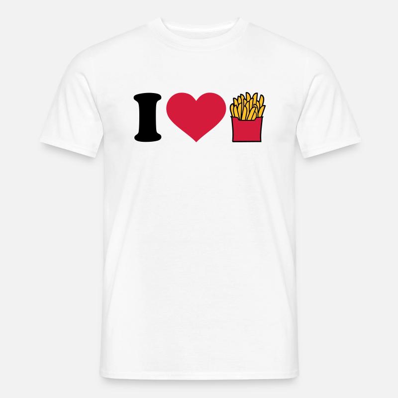 Pommes - Männer T-Shirt - Weiß