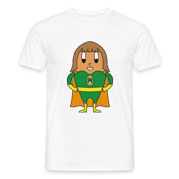 Oeuf de super-héros - T-shirt homme - blanc - Devant - AI Model Male 178 dark (178cm)