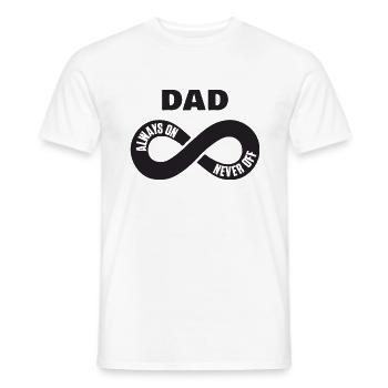 Dad Always On Never Off Papa Shirt Vatertag - Männer T-Shirt - Weiß - Vorne - AI Model Male 178 dark (178cm)