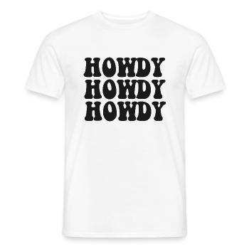 Howdy - Männer T-Shirt - Weiß - Vorne - AI Model Male 178 dark (178cm)
