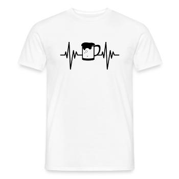 Bier Puls - Männer T-Shirt - Weiß - Vorne - AI Model Male 178 dark (178cm)