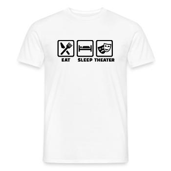Eat Sleep Theater - Men's T-Shirt - white - Front - AI Model Male 178 dark (178cm)