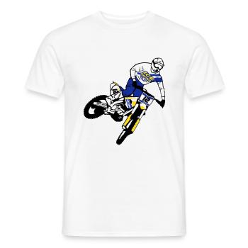 Moto Cross - motocross - Männer T-Shirt - Weiß - Vorne - AI Model Male 178 dark (178cm)