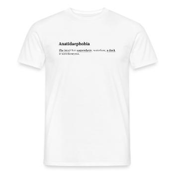 Anatidaephobie - T-shirt homme - blanc - Devant - AI Model Male 178 dark (178cm)