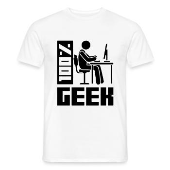 Geek Computer Symbol Pc - Männer T-Shirt - Weiß - Vorne - AI Model Male 178 dark (178cm)