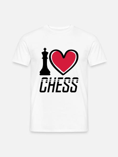 i love chess - Men's T-Shirt - white