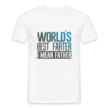 Le monde pet père Drôle sort Humour - T-shirt homme - blanc - Devant - AI Model Male 178 dark (178cm)