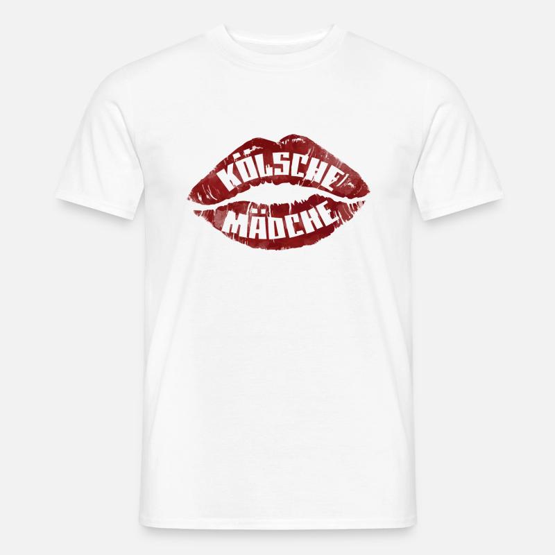 Kölsche Mädche Köln Kölnerin Mädchen - Männer T-Shirt - Weiß