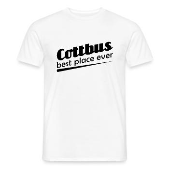 Cottbus - Stadt best place ever - Männer T-Shirt - Weiß - Vorne - AI Model Male 178 dark (178cm)