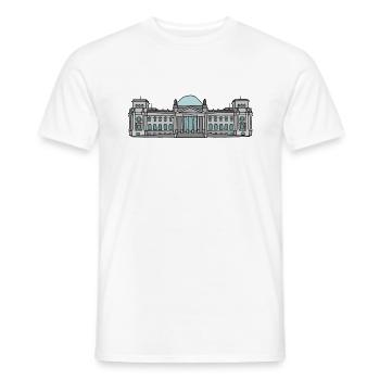 Reichstagsgebäude BERLIN - Männer T-Shirt - Weiß - Vorne - AI Model Male 178 dark (178cm)