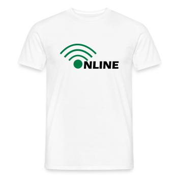 Online - Männer T-Shirt - Weiß - Vorne - AI Model Male 178 dark (178cm)