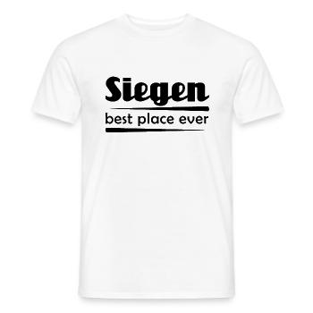 Siegen - Stadt best place ever - Männer T-Shirt - Weiß - Vorne - AI Model Male 178 dark (178cm)