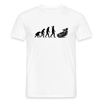 Evolution Eisspeedway - Speedway - Dirt Track - Männer T-Shirt - Weiß - Vorne - AI Model Male 178 dark (178cm)