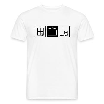 Gebäudereinigung am Haus - Männer T-Shirt - Weiß - Vorne - AI Model Male 178 dark (178cm)