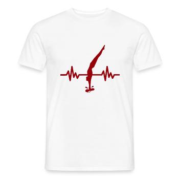 Heartbeat diver - water sports athlete - Men's T-Shirt - white - Front - AI Model Male 178 dark (178cm)