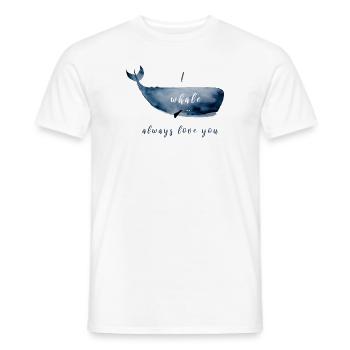 Amour de baleine - T-shirt homme - blanc - Devant - AI Model Male 178 dark (178cm)
