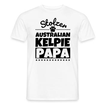 Australian Kelpie lustig Herrchen Hund - Männer T-Shirt - Weiß - Vorne - AI Model Male 178 dark (178cm)