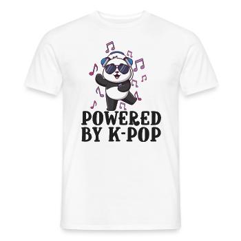 Powered by K-Pop Panda Kpop Merch K-pop Merch - Men's T-Shirt - white - Front - AI Model Male 178 dark (178cm)