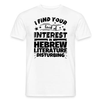Hebrew Literature Funny Gift - Men's T-Shirt - white - Front - AI Model Male 178 dark (178cm)