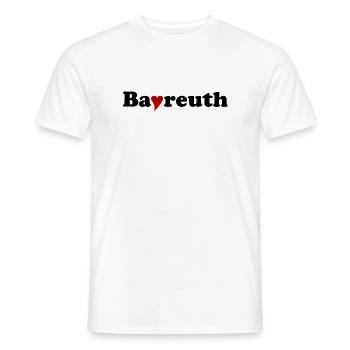 Bayreuth mit Herz - Männer T-Shirt - Weiß - Vorne - AI Model Male 178 dark (178cm)