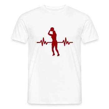 Haertbeat Basketball - USA - Team Sport - Hoops - Männer T-Shirt - Weiß - Vorne - AI Model Male 178 dark (178cm)
