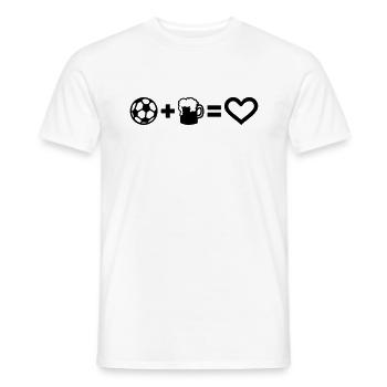 Football Foot Bière - T-shirt homme - blanc - Devant - AI Model Male 178 dark (178cm)