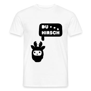 vous Hirsch - T-shirt homme - blanc - Devant - AI Model Male 178 dark (178cm)