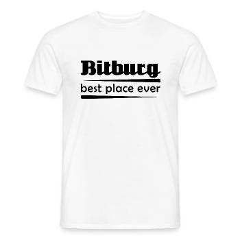 Bitburg - Stadt best place ever - Männer T-Shirt - Weiß - Vorne - AI Model Male 178 dark (178cm)