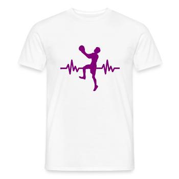 Haertbeat Basketball - USA - Team Sport - Hoops - Männer T-Shirt - Weiß - Vorne - AI Model Male 178 dark (178cm)
