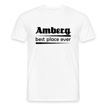 Amberg - Stadt best place ever - Männer T-Shirt - Weiß - Vorne - AI Model Male 178 dark (178cm)
