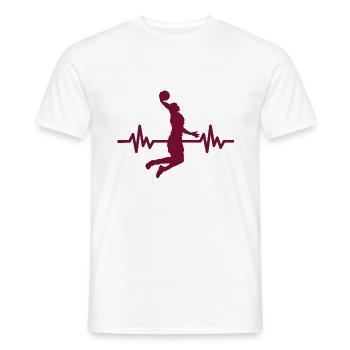 Haertbeat Basketball - USA - Team Sport - Hoops - Männer T-Shirt - Weiß - Vorne - AI Model Male 178 dark (178cm)