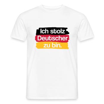 Je suis fier d'être allemand. - T-shirt homme - blanc - Devant - AI Model Male 178 dark (178cm)