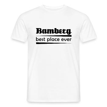 Bamberg - Stadt best place ever - Männer T-Shirt - Weiß - Vorne - AI Model Male 178 dark (178cm)