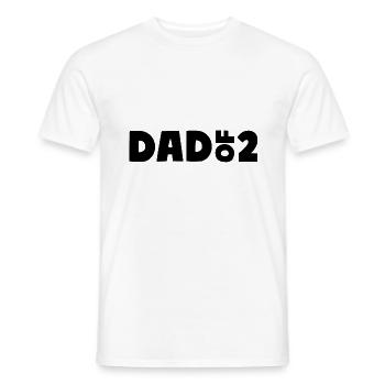 Dad of 2 - Männer T-Shirt - Weiß - Vorne - AI Model Male 178 dark (178cm)