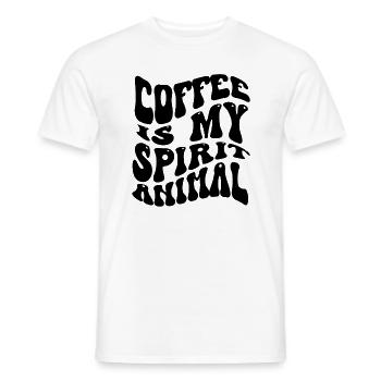 Coffee Is My Spirit Animal - Men's T-Shirt - white - Front - AI Model Male 178 dark (178cm)