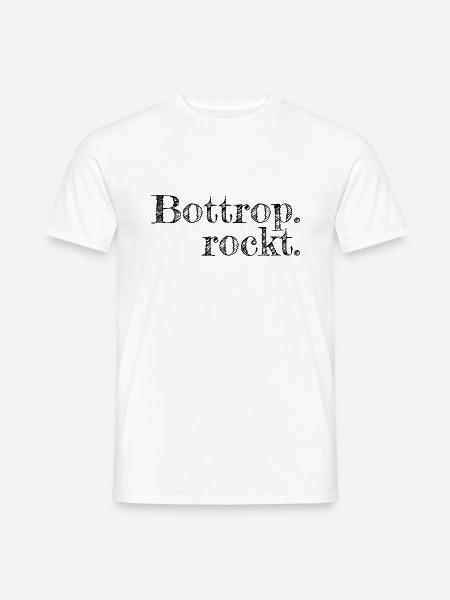 Bottrop - Textdesign mit Stadtnamen - Männer T-Shirt - Weiß
