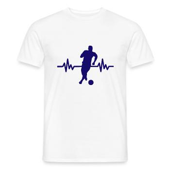 Herzschlag - Soccer / Sportverein Kicker Fußball - Männer T-Shirt - Weiß - Vorne - AI Model Male 178 dark (178cm)