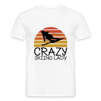 Skieur - T-shirt homme - blanc - Devant - AI Model Male 178 dark (178cm)