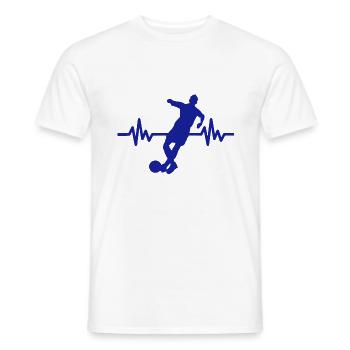 Herzschlag - Soccer / Sportverein Kicker Fußball - Männer T-Shirt - Weiß - Vorne - AI Model Male 178 dark (178cm)