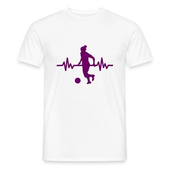 Herzschlag - Soccer / Sportverein Kicker Fußball - Männer T-Shirt - Weiß - Vorne - AI Model Male 178 dark (178cm)