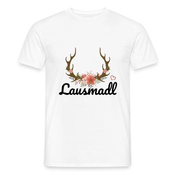 Lausmadl | Trachten Mode Dirndl - Männer T-Shirt - Weiß - Vorne - AI Model Male 178 dark (178cm)