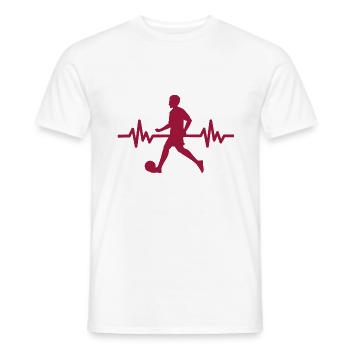 Herzschlag - Soccer / Sportverein Kicker Fußball - Männer T-Shirt - Weiß - Vorne - AI Model Male 178 dark (178cm)